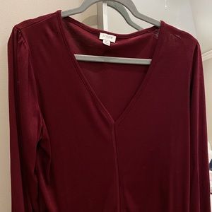 Jcrew maroon blouse